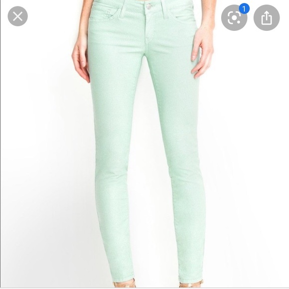 Guess Skinny Jesns- Pastel Mint Green - Picture 1 of 7